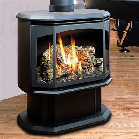 Kingsman Fdv350 27 Inch Freestanding Direct Vent Gas Stove With Log Set