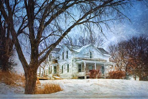 Old Farmhouse Winter Photograph By Nikolyn Mcdonald Fine Art America