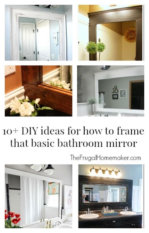 Diy bathroom mirror frame remodel in 5 minutes & under $20 a quick, cheap and easy bathroom mirror make over remodel in. 10+ DIY ideas for how to frame that basic bathroom mirror