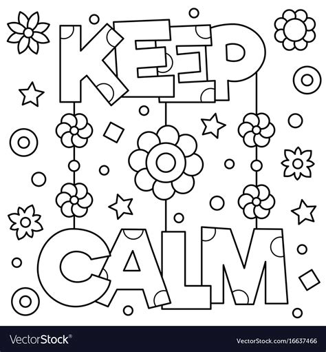 Welcome to our popular coloring pages site. Keep calm coloring page Royalty Free Vector Image