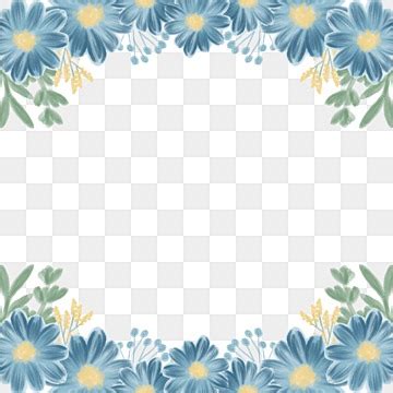 Blue Flower Border Png Vector Psd And Clipart With Transparent
