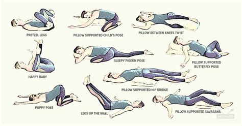 10 Sleep Promoting Yoga Poses You Can Do Right In Bed Night Time Yoga