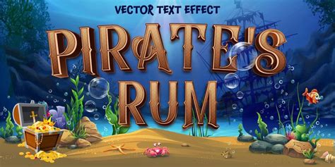 Pirates Rum Editable Vector Text Effect On Artstation At