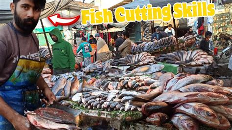 Gujranwala Ki Fish Market How To Fillet A Rohu Fish Vlog