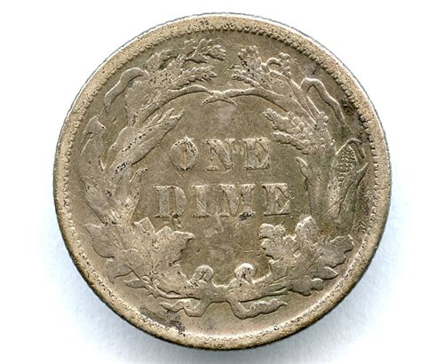 1887 Seated Dime Xf Details Corrosion Obverse And Reverse