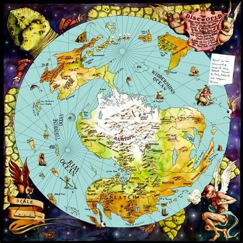 Discworld Mapp Restored Discworld Map Fantasy Map Terry Pratchett