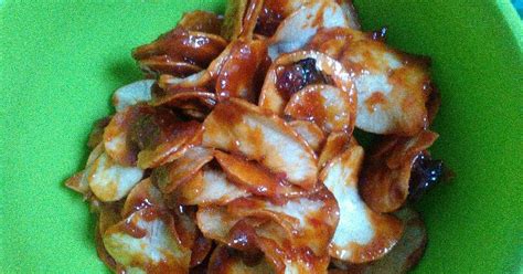 Maybe you would like to learn more about one of these? Resep keripik singkong pedas manis oleh memei - Cookpad