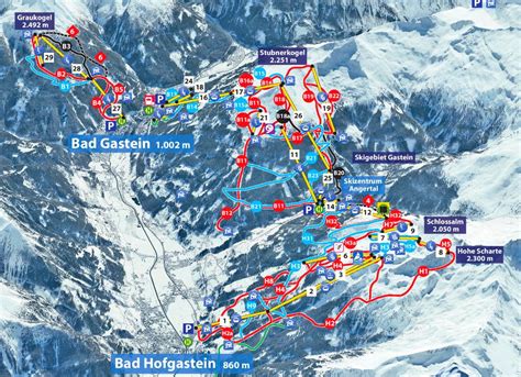 Bad Gastein Ski Map Ontheworldmap Com