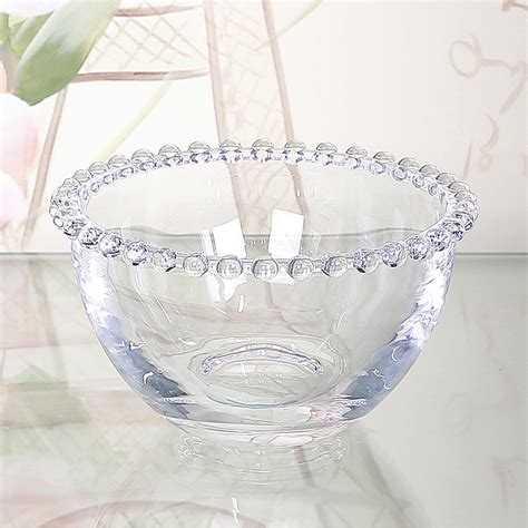 glass dessert bowls set of 4 beaded edge glassware bowls glass