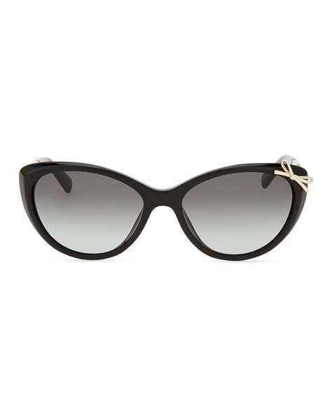 Kate Spade New York Livia Bow Cat Eye Sunglasses In Black Lyst