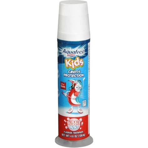 Aquafresh Kids Toothpaste Bubble Mint Pump 460 Oz Pack Of 3