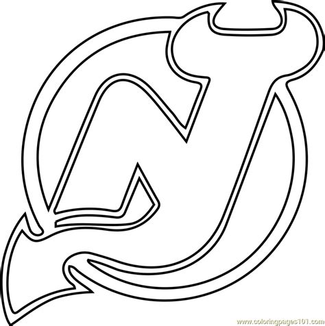Phenomenal coloring books for adults printable free. New Jersey Devils Logo Coloring Page - Free NHL Coloring ...