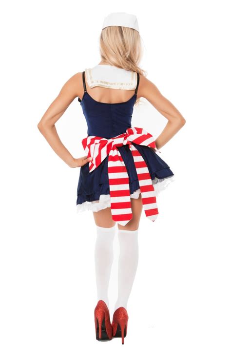 Ladies Sailor Navy Uniform Pin Up Costume Sexy Moon Halloween Fancy