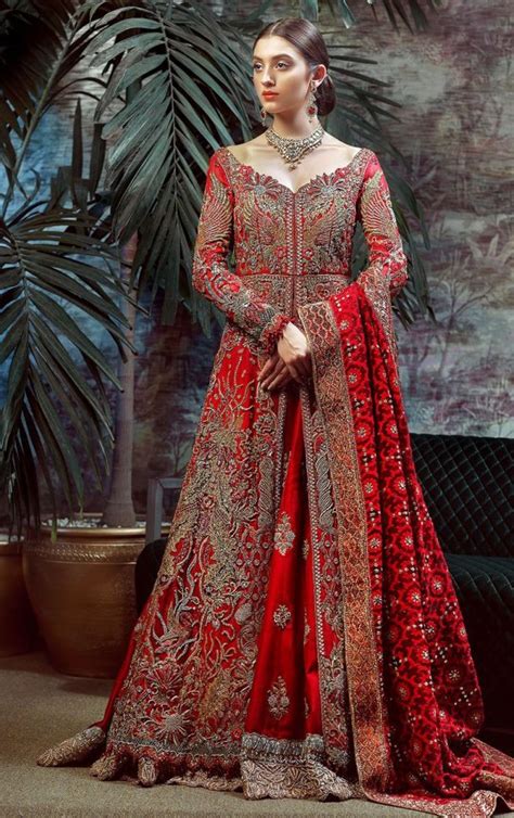 tradition red designer bridal dress by pakistani wedding dresses online online shopping in