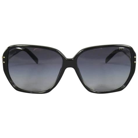 Prada Black Acetate Oversized Square Frame Sunglasses At 1stdibs