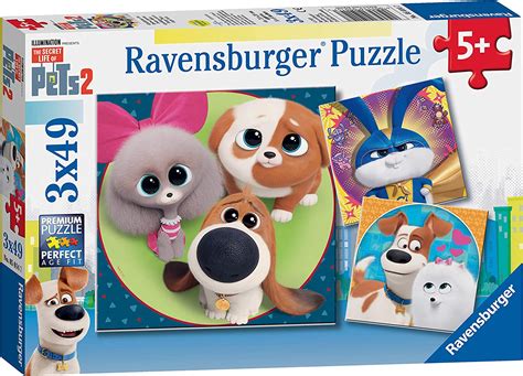 Ravensburger 5014 The Secret Life Of Pets 2 3x 49pc Jigsaw Puzzles