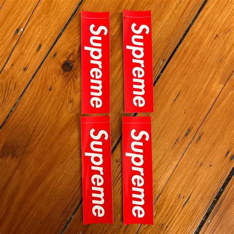 Supreme Red Stickers Depop