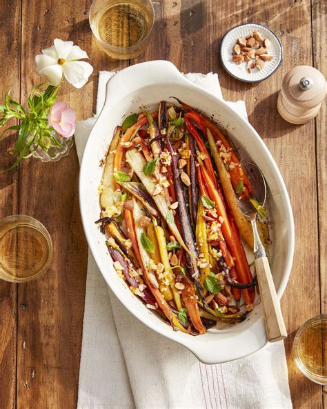 Oven Braised Rainbow Carrots Recipe Summer Recipes Dinner Veggie