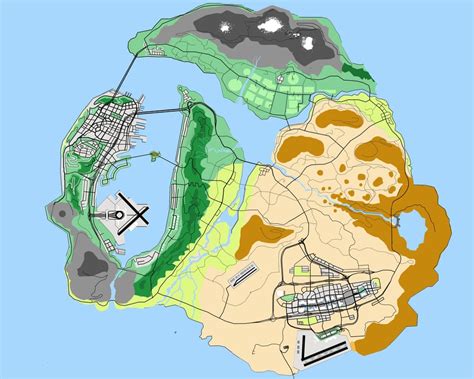 Gta Concept Map San Fierro And Las Venturas Gta