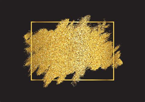 Gold Glitter Background With Metallic Golden Frame 1229155 Vector Art