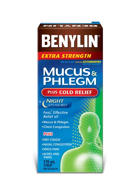 Mucus And Phlegm Plus Cold Relief Night Syrup Benylin® Canada