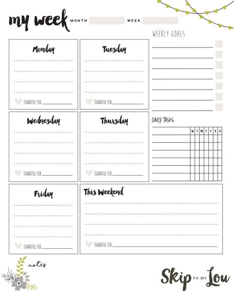 Ingenious Free Printable Planners That Ll Help You Get Your Life