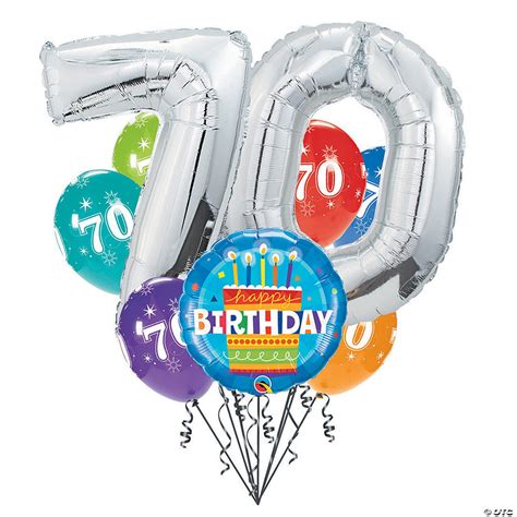 11 26 70th Birthday Balloon Bouquet Kit 10 Pc