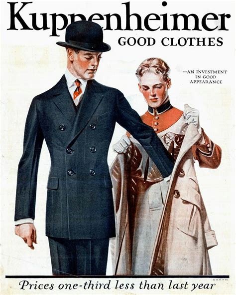 kuppenheimer 1921 cool outfits mens fashion 1920s leyendecker