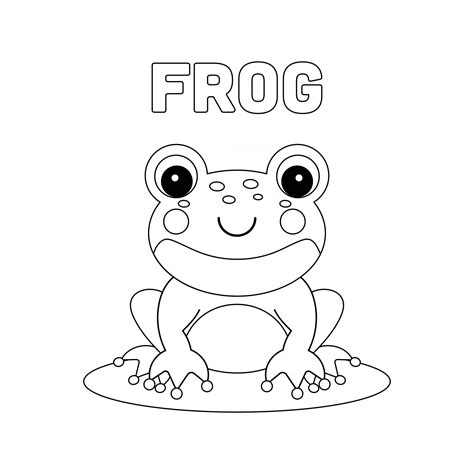 Coloring Page Outline Of Cartoon Frog 2861308 Vector Art At Vecteezy