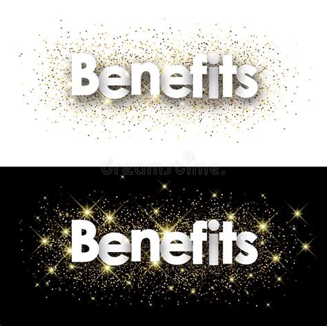 Benefits Poster Sign With Colorful Brush Strokes Stock Vector