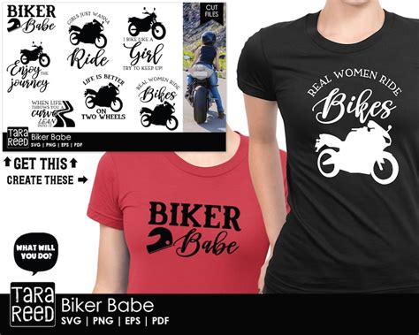 Biker Babe Motorcycle Svg And Cut Files For Crafters Etsy
