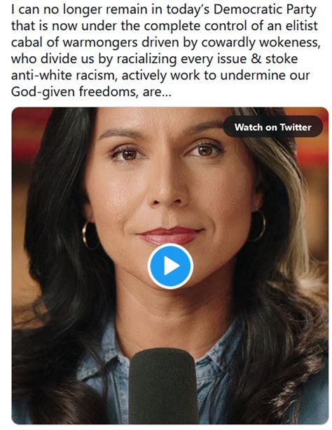 Tulsi Gabbard Quits The Democratic Party The Ugly Minute