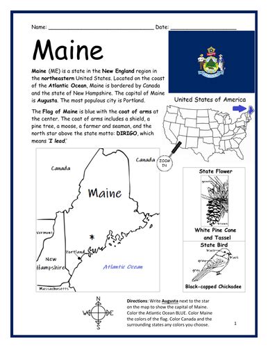 Maine Worksheets Worksheetscity