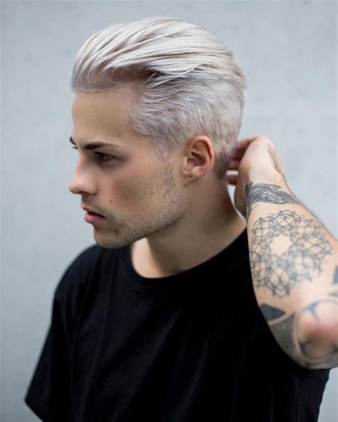 New Style Haircut For Men 2019 23 White Hair Men Men Hair Color