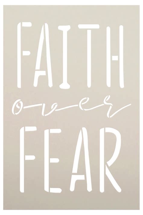 Faith Over Fear Stencil By Studior12 Craft Diy Inspirational Home