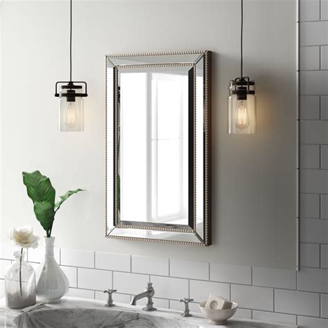 We'll help you create your perfect bath with the right. Greyleigh Weslaco Beaded 16" x 26" Recessed Framed ...