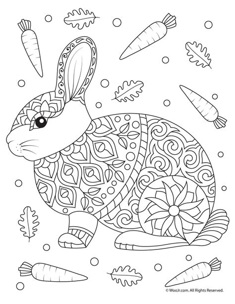 Purveyor of the finest illustration art this giclee print offers beautiful color accuracy on a highquality paper (235 gsm) that is a great. Rabbit Adult Coloring Page | Woo! Jr. Kids Activities