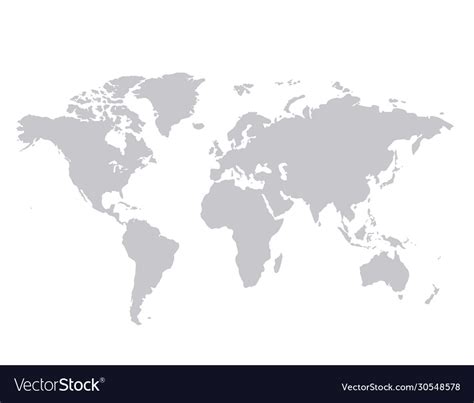 Gray Similar World Map Blank For Infographic Vector Image