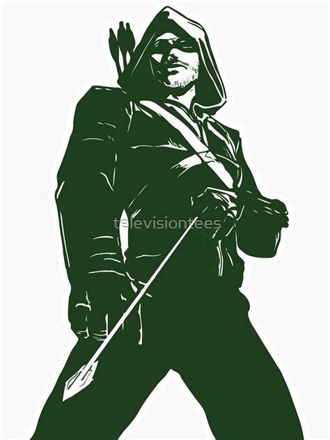 Green Arrow Sticker By Televisiontees Green Arrow Green Stickers