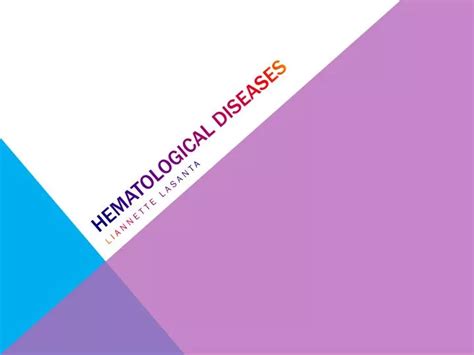 Ppt Hematological Diseases Powerpoint Presentation Free Download