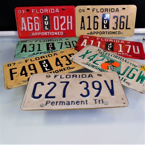 Florida Apportioned Tags Truck Trailer License Plates Lot Of 7 Etsy
