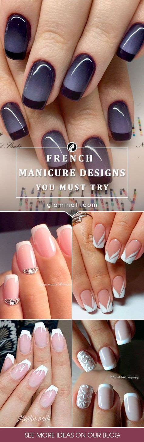 48 New French Manicure Designs To Modernize The Classic Mani Manicure