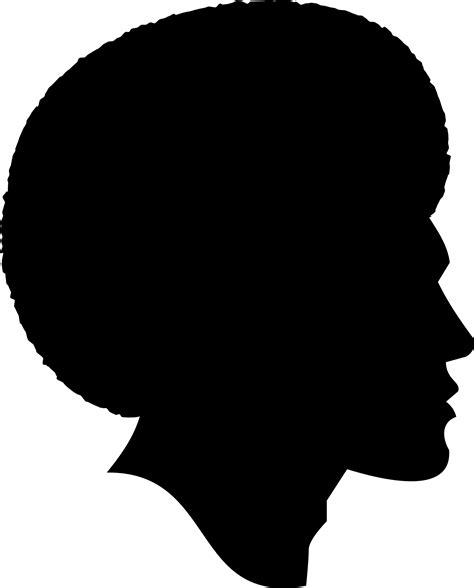 Black Woman Silhouette Drawing