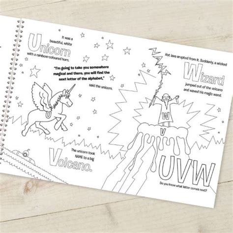 Alphabet World Personalised Colouring Book The Gift Experience