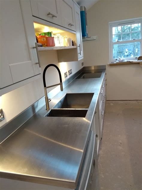 Stunning But Simple Stainless Steel Kitchen Worktop Industrial Kitchen Design Stainless