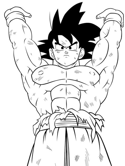 Imagen De Goku Para Colorear Dibujos De