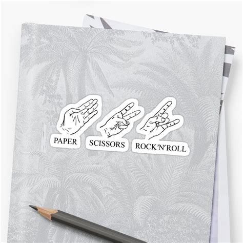 Sex Drugs Paper Scissors Rock N Roll Stickers By