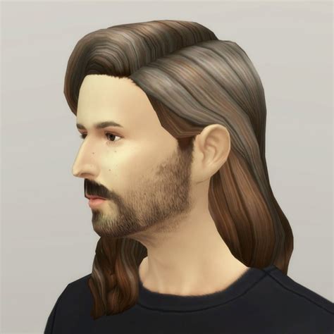 Rusty Nail Long Wavy Classic Hair For Him V2 Sims 4 Hairs