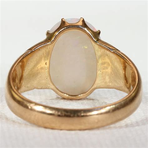 Antique Art Nouveau Opal Ring 18k Gold From Vsterling On Ruby Lane