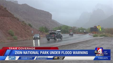 Flash Flood Warning For Zion National Park Youtube